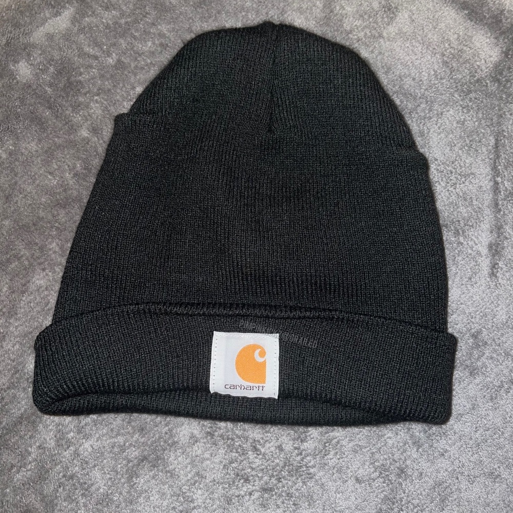 CARHARTT KNIT CUFFED BEANIE (BLACK)